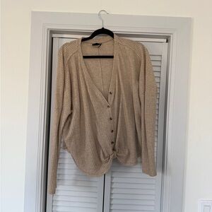 Urban Outfitters Tan Button-Up Cardigan
